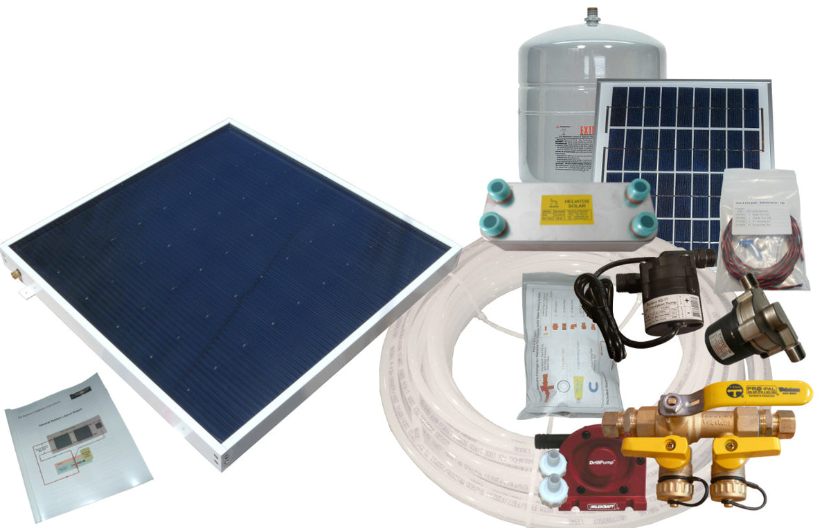 Boat Freeze Protected Solar Water Heating Kit With External Heat Exch