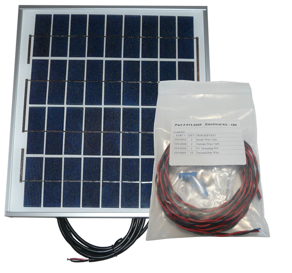 10W Photovoltaic Solar Panel with Wire and Mounting Kit